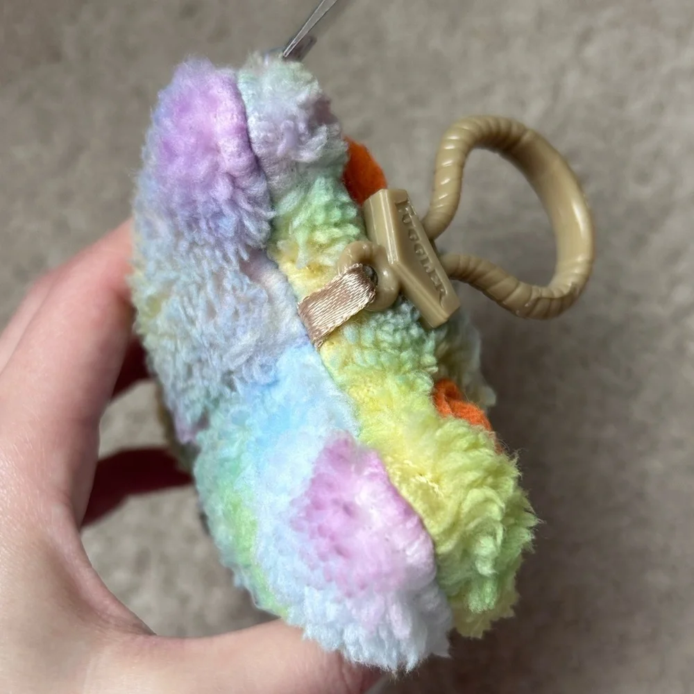 Fuggler Mini Clip-On Keychain Plush Munch Munch Lab-Misfit Pastel Rainbow 5”